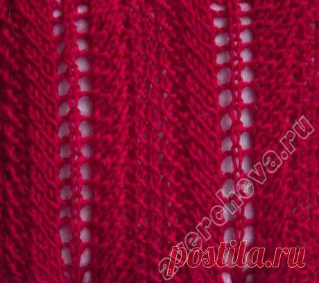 Узоры спицами &quot;Ажурные полоски&quot;
