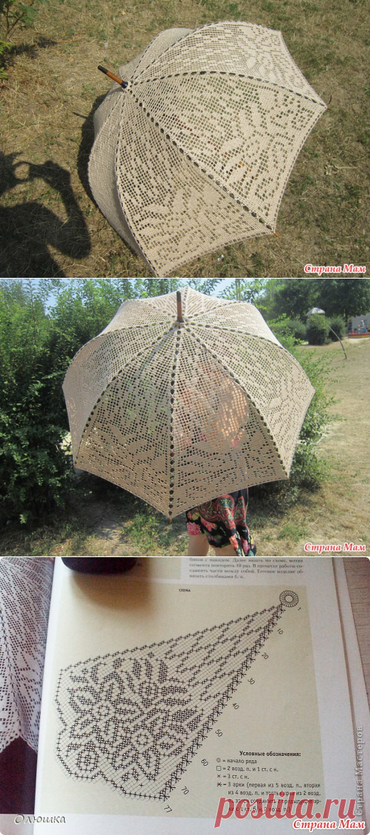Зонт крючком - Вязание - Страна Мам