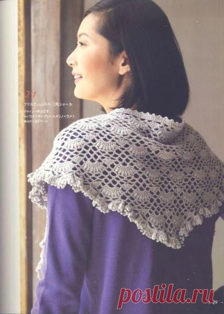 ШАЛЬ - ШЕЙНЫЙ ПЛАТОК КРЮЧКОМ