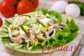 Салат из курицы с кальмарами – пошаговый рецепт с фото от Петелинки