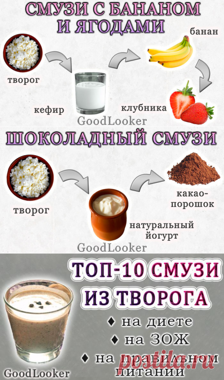 Топ-10 диетических вариантов смузи из творога на правильном питании