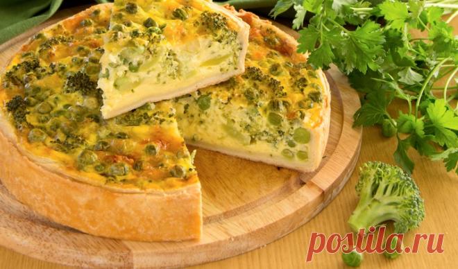 Французский киш с брокколи и сыром | Перекрёсток