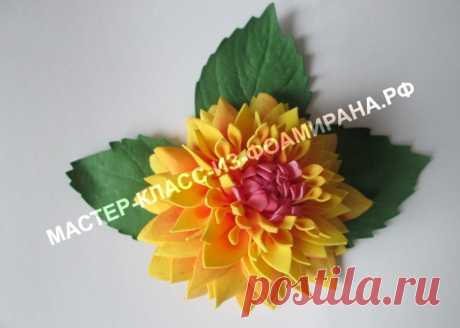 Георгин из фоамирана: 3 мастер-класса, 3 красивых георгина (фото) | Мастер-класс из фоамирана