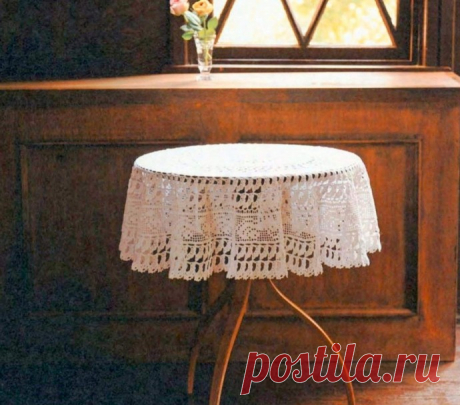 Круглая скатерть крючком