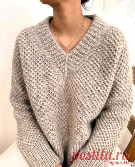 Пуловер "Agnes Sweater V-Neck", дизайнер Cookie the Knitter. - ВЯЗАНАЯ МОДА+ ДЛЯ НЕМОДЕЛЬНЫХ ДАМ - Страна Мам