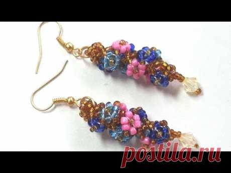 Beaded Earrings/Diy earrings/Серьги из бисера своими руками/Как сделать серьги