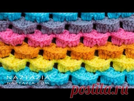 How to Crochet 3D Stitch - for Scarf Blanket Hat and More - Stitchorama by Naztazia - YouTube