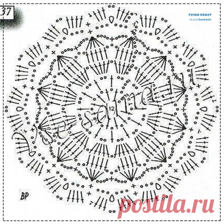 Схемы круглых мотивов.
Пополняем копилку