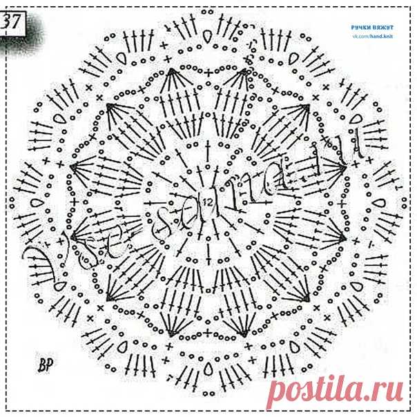Схемы круглых мотивов.
Пополняем копилку