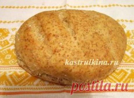 Рецепт постного хлеба с пшеночной крупой. Сопровождается пошаговыми фото. Полезный и вкусный хлеб без яиц и молока, который можно испечь в духовке.