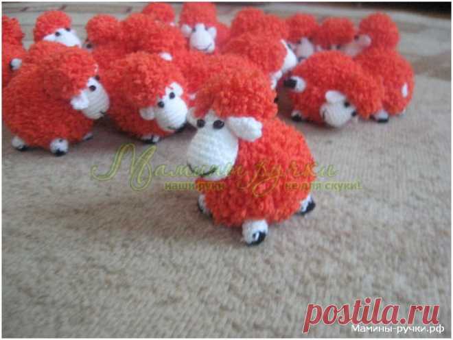Рыжая овечка вязаная крючком (амигуруми) (crochet sheep)| Мамины-ручки.рф