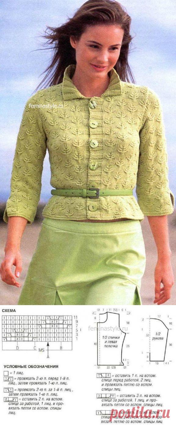 Зеленый жакет на пуговицах / Рукоделие / Домоводство / Женские секреты / Женский стиль