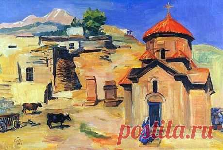 ՄԱՐՏԻՐՈՍ ՍԱՐՅԱՆ
МАРТИРОС САРЬЯН
MARTIROS Michael Sarian
«Աշտարակի Կարմրավոր եկեղեցին»
VII դարի Կարմրավոր եկեղեցին: Աշտարակ 1956
Կտավ,յ ուղաներկ, 54 x 82 սմ: Սարյան ընտանիքի հավաքածու, Երևան
Церковь VII века Кармравор. Аштарак 1956
Холст, масло. 54 x 82 см. Собрание семьи Сарьян, Ереван
VII c. Karmravor Church in Ashtarak 1956
Oil on canvas, 54 x 82 cm. Sarian Family collection, Yerevan