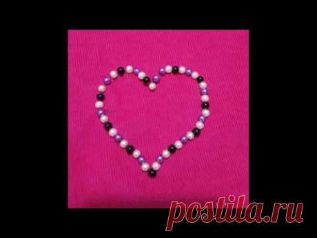 Как привязать бусины к ткани крючком