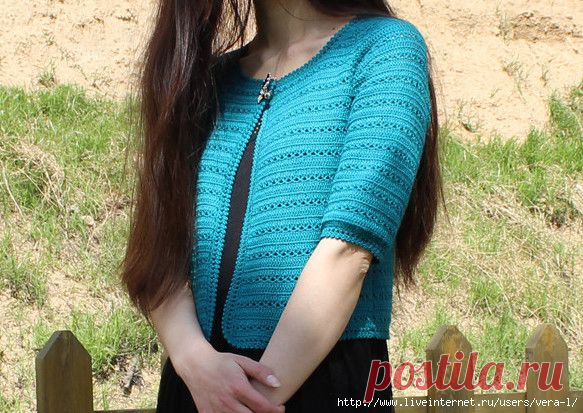 Короткий жакетик крючком