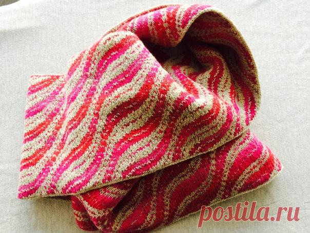 Подбор схемы к жаккардовому двустороннему шарфу