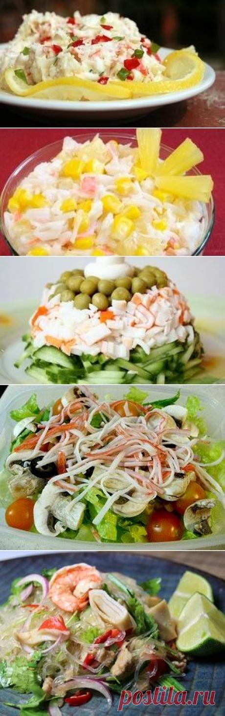Салаты с крабовыми палочками - пять лучших рецептов с фото