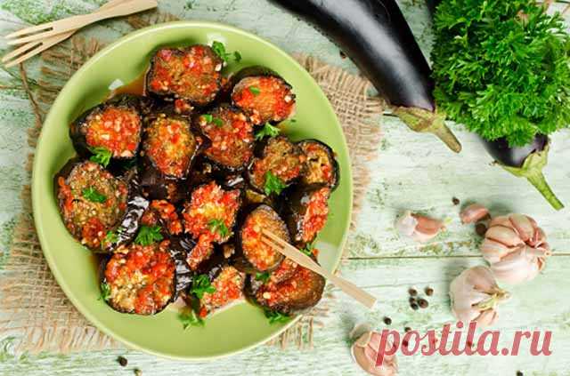 Маринованные баклажаны с чесноком и зеленью – рецепты быстрого приготовления