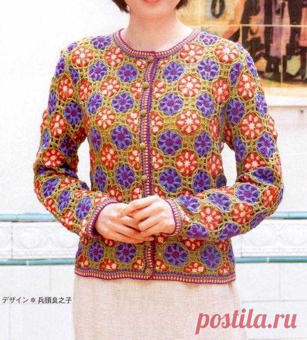 CROCHET JACKET.   CROCHET JACKET. FREE DIAGRAM.