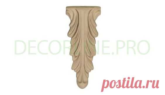 РОНШТЕЙНЫ из древесной пасты/Bracket/Console KR-19 Размер/Size: 140-40-26. Резной декор из древесной пасты, древесной пульпы, полимера, полиуретана, ППУ, МДФ, прессованный декор, декор из массива, декор из дерева