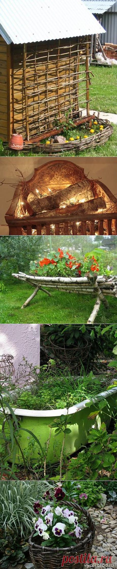 Использование подручных материалов в обустройстве дачи