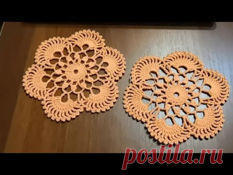 Маленькие салфетки крючком.  Салфетка-подставка крючком.