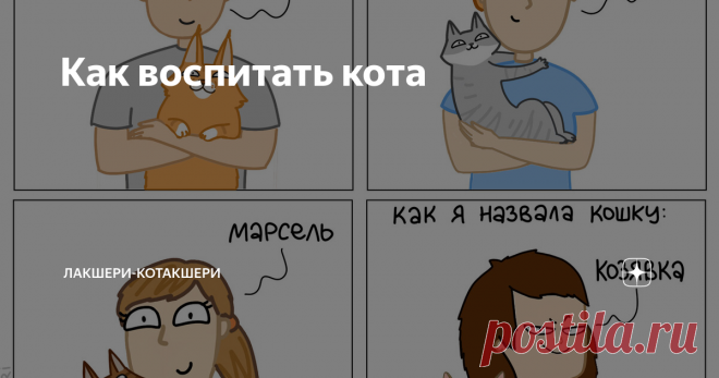 Как воспитать кота Статья автора «Лакшери-Котакшери» в Дзене ✍: Вечный вопрос: кто кого воспитывает: вы кота, или кот вас? Наша Малявочка внезапно осознала, что в душе она Козявочка!