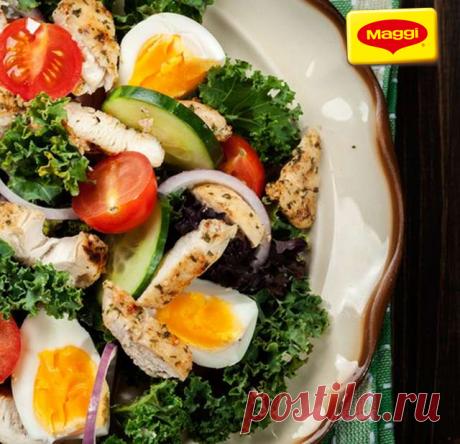 Лёгкий летний салат с куриной грудкой - Надо приготовить! Рецепт Лёгкий летний салат с куриной грудкой от Maggi.ru. Лучшие рецепты вкуснейших блюд специально для Вас.