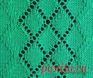 Простые ажурные ромбики | Ажурные Узоры