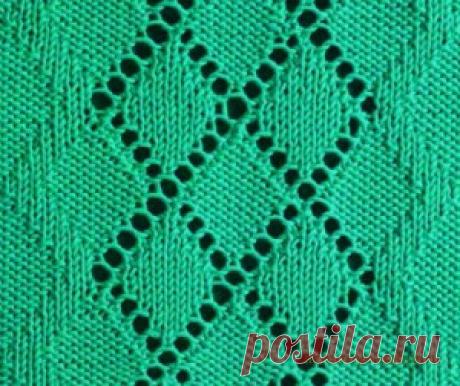 Простые ажурные ромбики | Ажурные Узоры