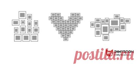 Как красиво развесить картины на стене: 8 советов и 32 готовые схемы.