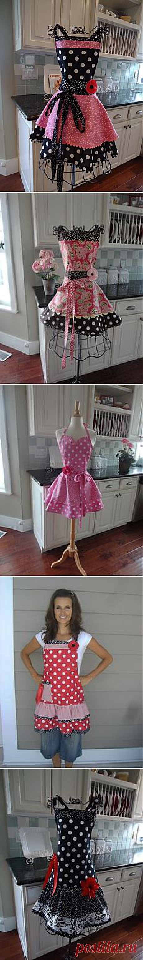 Womens Retro Full Apron - 4RetroSisters Annabelle Style - Bubble Gum …