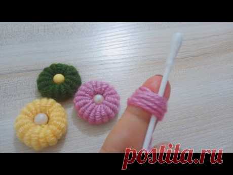 طريقة عمل وردة جميلة جدا / التطريز اليدوي/ Hand Embroidery amazing trick
