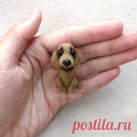 PDF Таксёныш крючком. FREE crochet pattern; Аmigurumi animal patterns. Амигуруми схемы и описания на русском. Вязаные игрушки и поделки своими руками #amimore - такса, собака, пёс, собачка, щенок, пёсик.