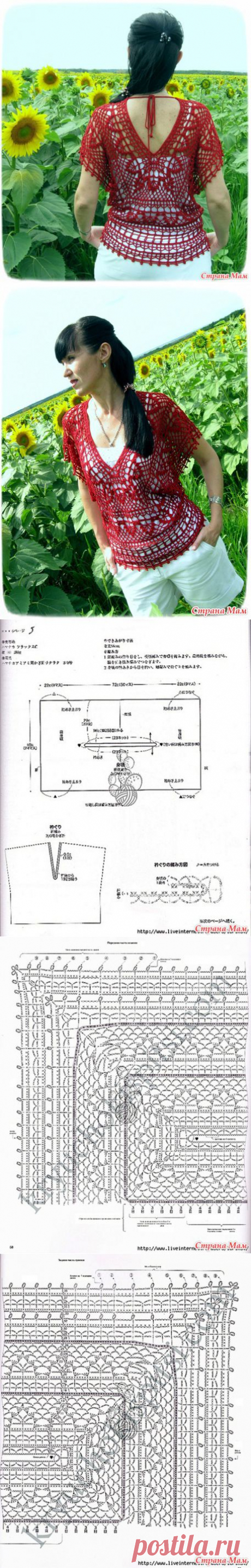 .. Топ-накидка &quot;Виктория&quot; - Все в ажуре... (вязание крючком) - Страна Мам