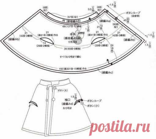 Вязание-крючок-Накидки и Пончо и Шали
