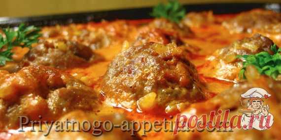 Тефтели в томатно-сметанном соусе