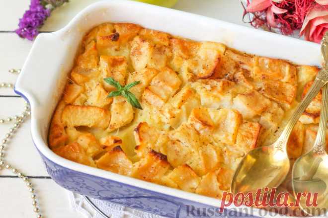 Рецепт: Бургундская яблочная запеканка на RussianFood.com
