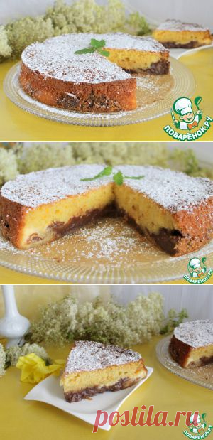 Бисквит с двойным кремом - кулинарный рецепт