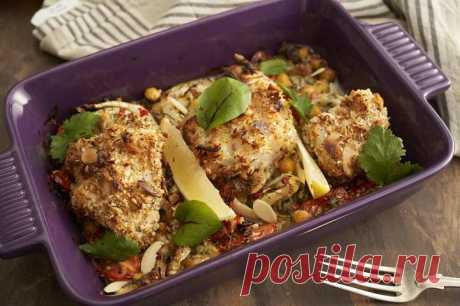 Запеченная морская рыба в духовке с овощами – пошаговый рецепт с фото.