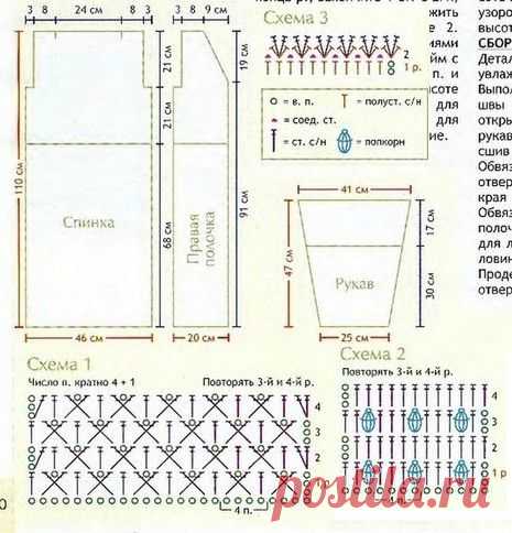Вязаное крючком пальто — Мир вязания и рукоделия