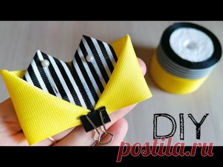 Бантики из лент 4 и 2.5 см / МК Канзаши