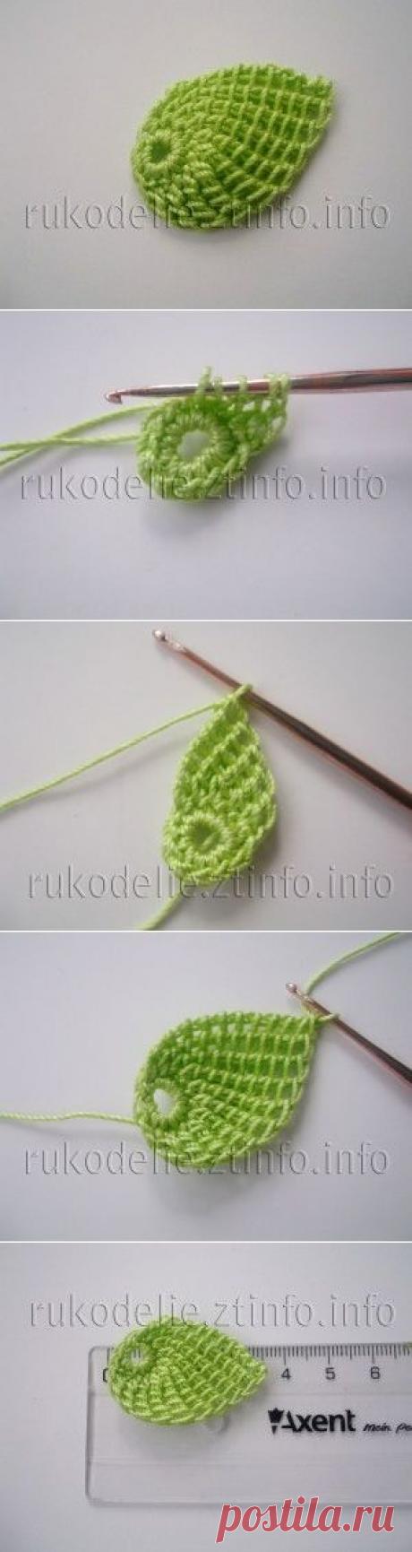 Мастер-класс вязания зеркального тунисского листика | Мир рукоделия