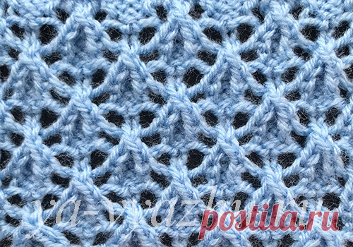 Схемы ажурных узоров спицами - простые и понятные | Вязальное настроение...