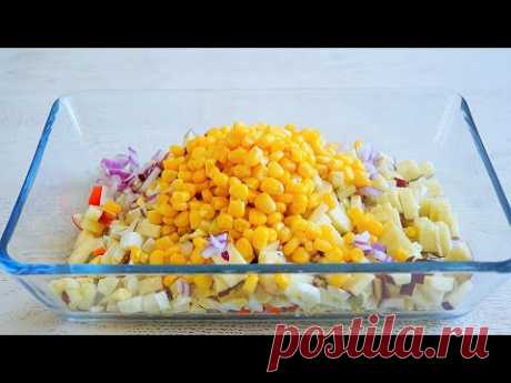 НАШУМЕВШИЙ Салат На Каждый день с морской капустой. Вкусный и Простой салат. Очень вкусно