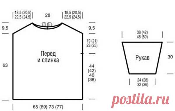 Пуловер спицами 2020