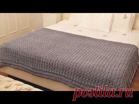 Alize Puffy ile Kısa Yatak örtüsü(Yatak Şalı) Yapımı-Making Bed Scarf with Alize Puffy