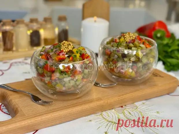 Можно съесть за раз целый таз: быстрый салат к рыбе, мясу, да и просто так - Будет вкусно - Медиаплатформа МирТесен