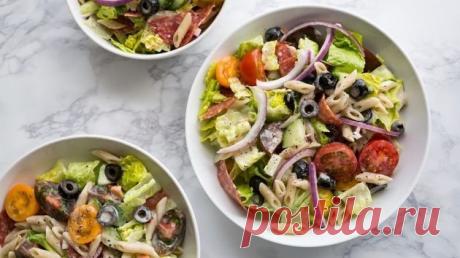 Итальянский салат с макаронами и сливочной заправкой | Кулинарные записки обо всём | Пульс Mail.ru