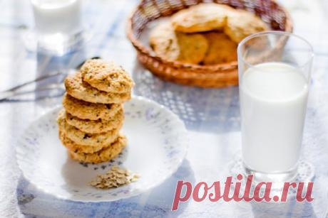 Рецепт мягкого овсяного печенья с творогом / Простые рецепты